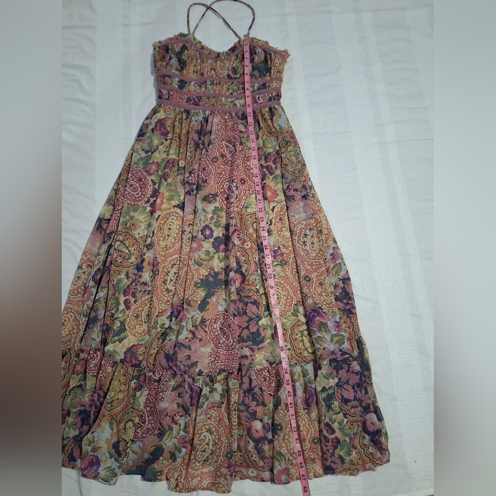 NWT DRESS FORUM Bohemian Floral Maxi Dress in Purple and Pink - Picture 6 of 10